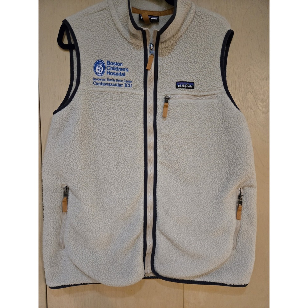 Patagonia Women's Retro Pile Fleece Vest XL Pelican Boston Children's Hospital
